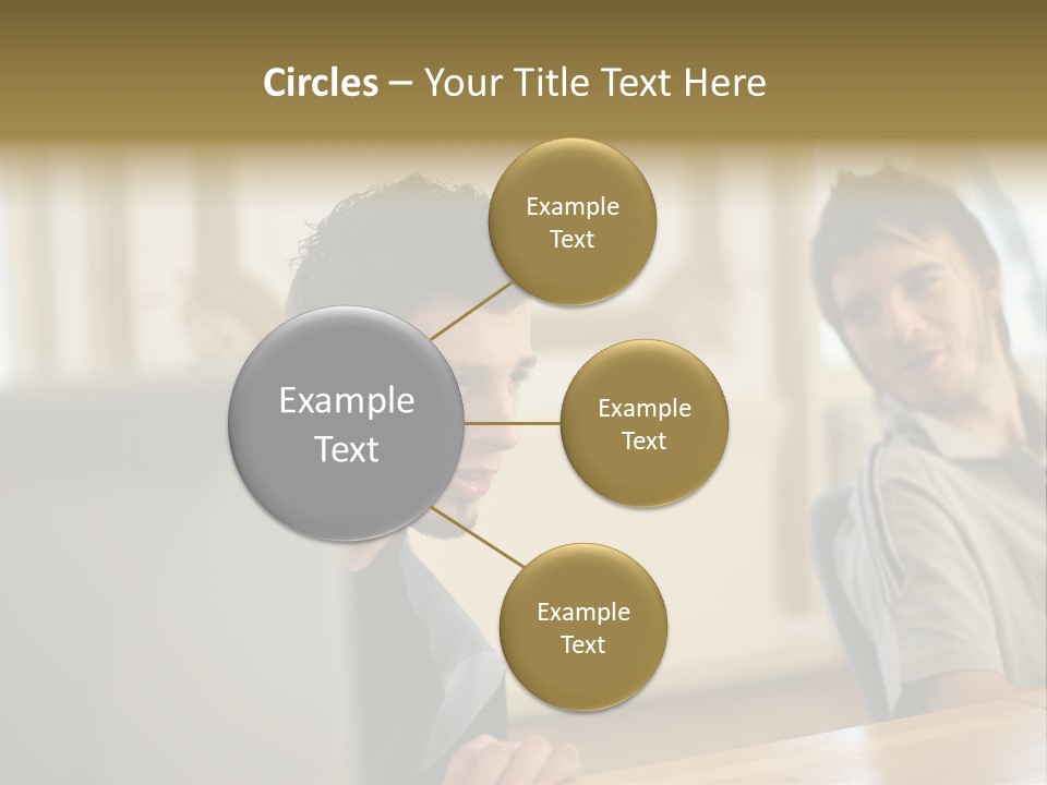 Male Colleagues Chatting PowerPoint Template