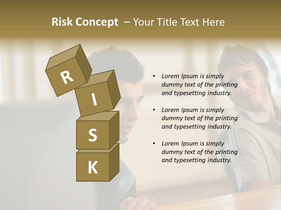 Male Colleagues Chatting PowerPoint Template