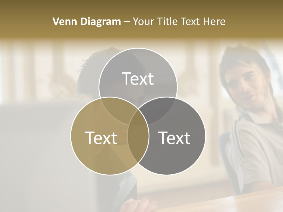 Male Colleagues Chatting PowerPoint Template