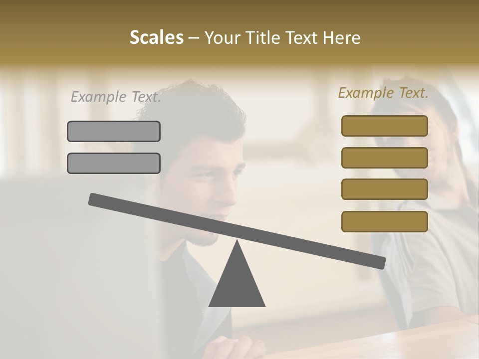 Male Colleagues Chatting PowerPoint Template