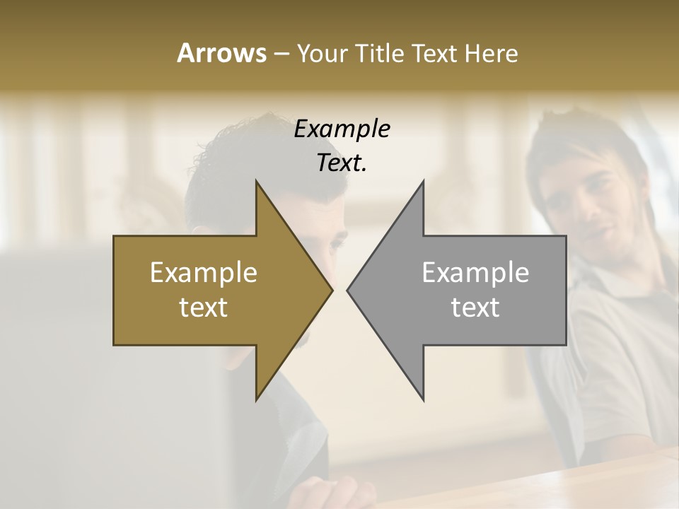 Male Colleagues Chatting PowerPoint Template