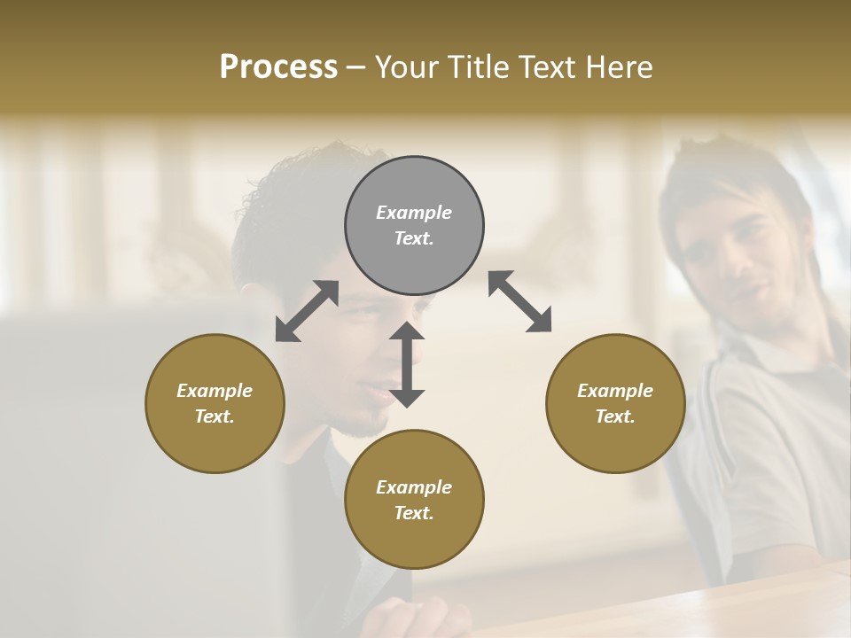 Male Colleagues Chatting PowerPoint Template