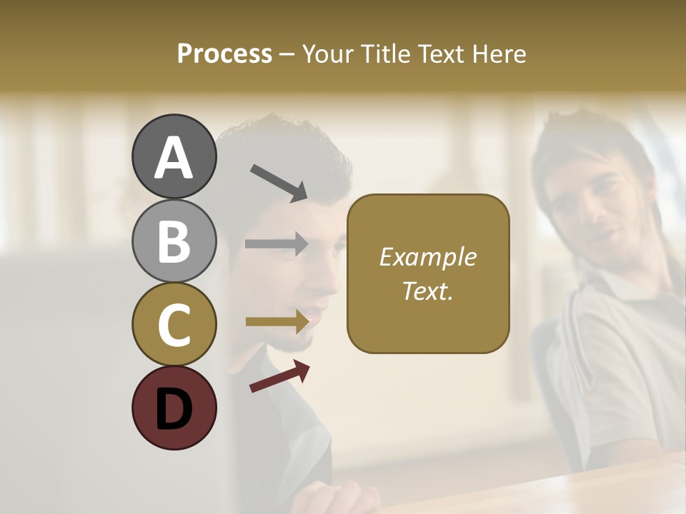 Male Colleagues Chatting PowerPoint Template