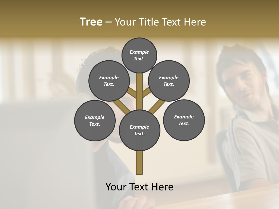 Male Colleagues Chatting PowerPoint Template