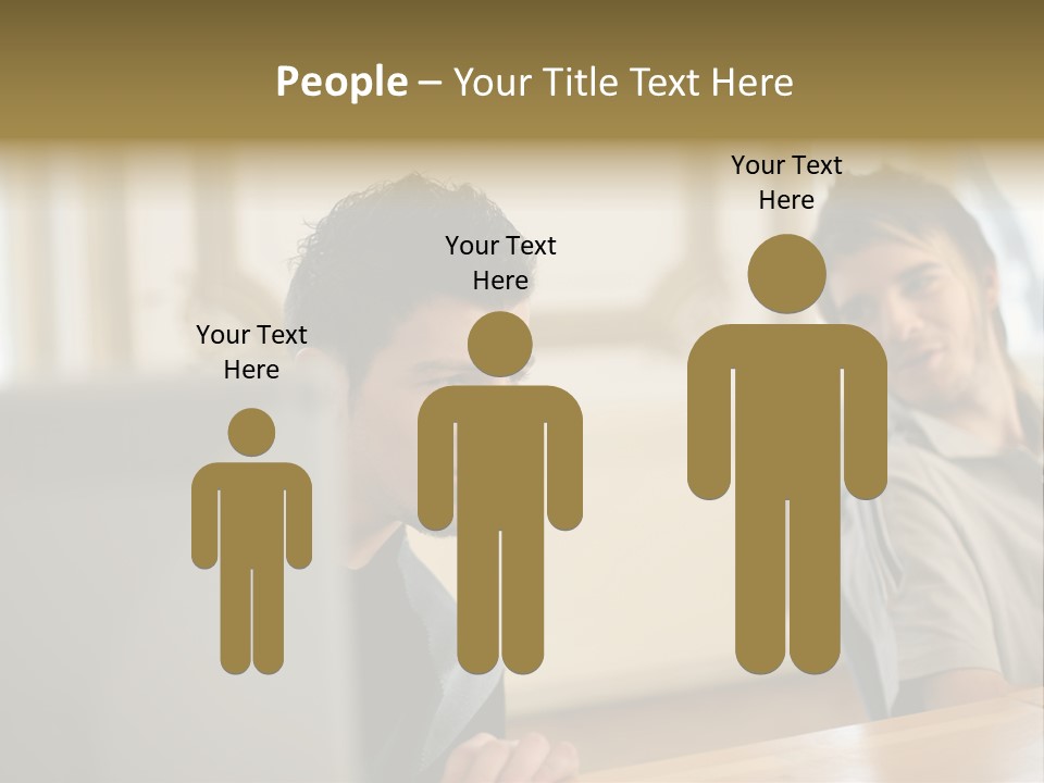 Male Colleagues Chatting PowerPoint Template