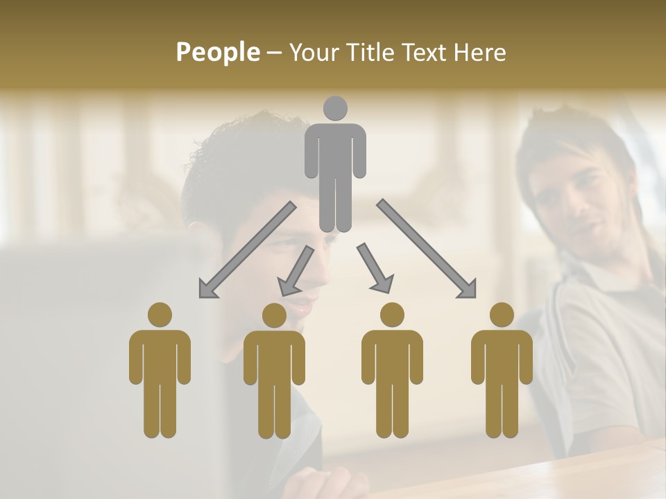 Male Colleagues Chatting PowerPoint Template