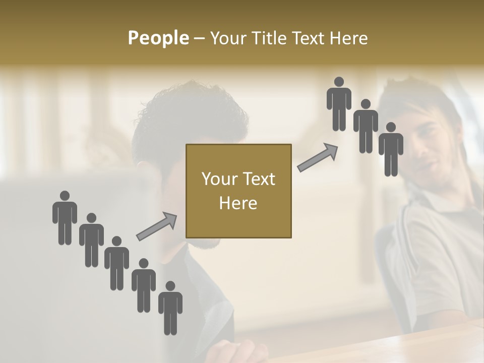 Male Colleagues Chatting PowerPoint Template