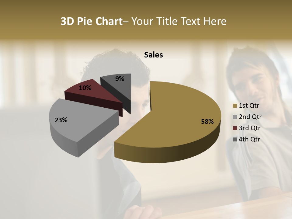 Male Colleagues Chatting PowerPoint Template