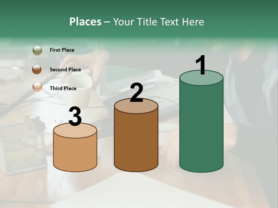 Man With Coffee Spilt On His Desk PowerPoint Template