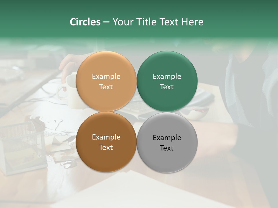 Man With Coffee Spilt On His Desk PowerPoint Template