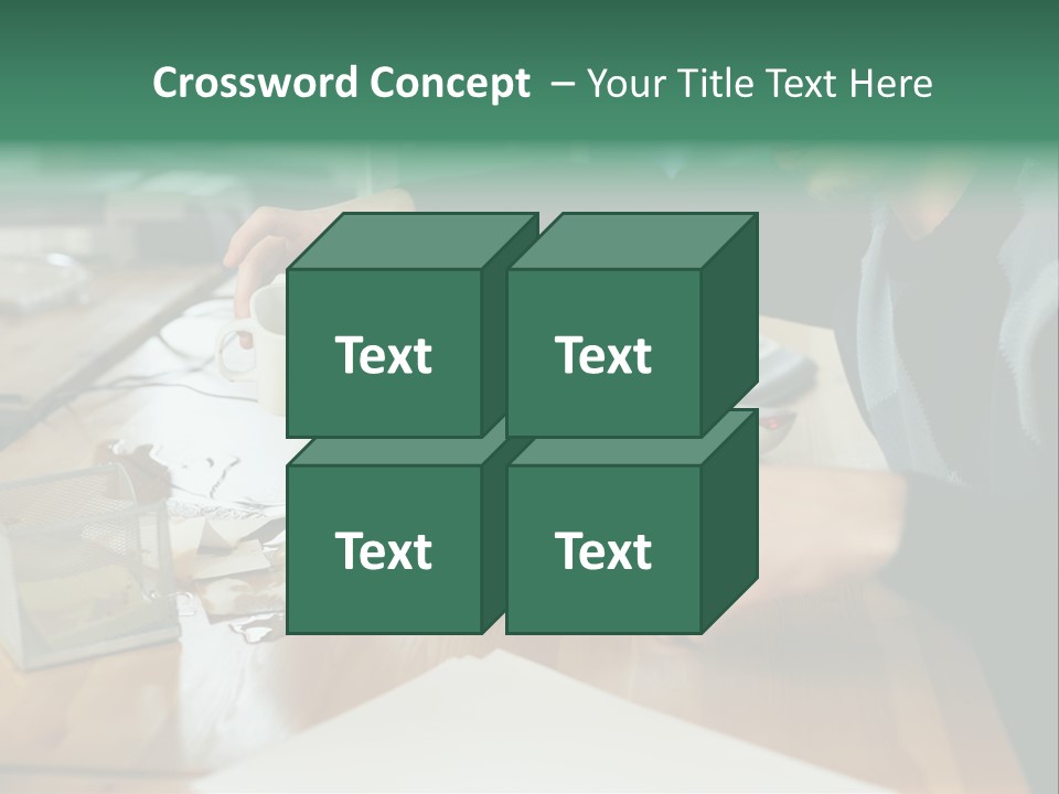 Man With Coffee Spilt On His Desk PowerPoint Template