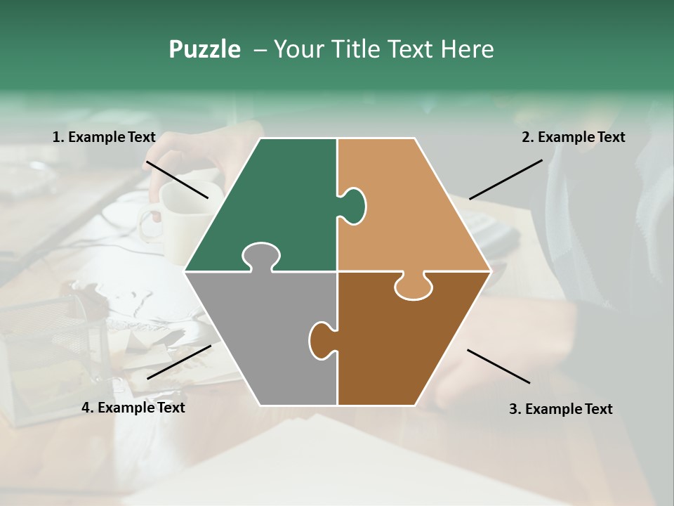 Man With Coffee Spilt On His Desk PowerPoint Template