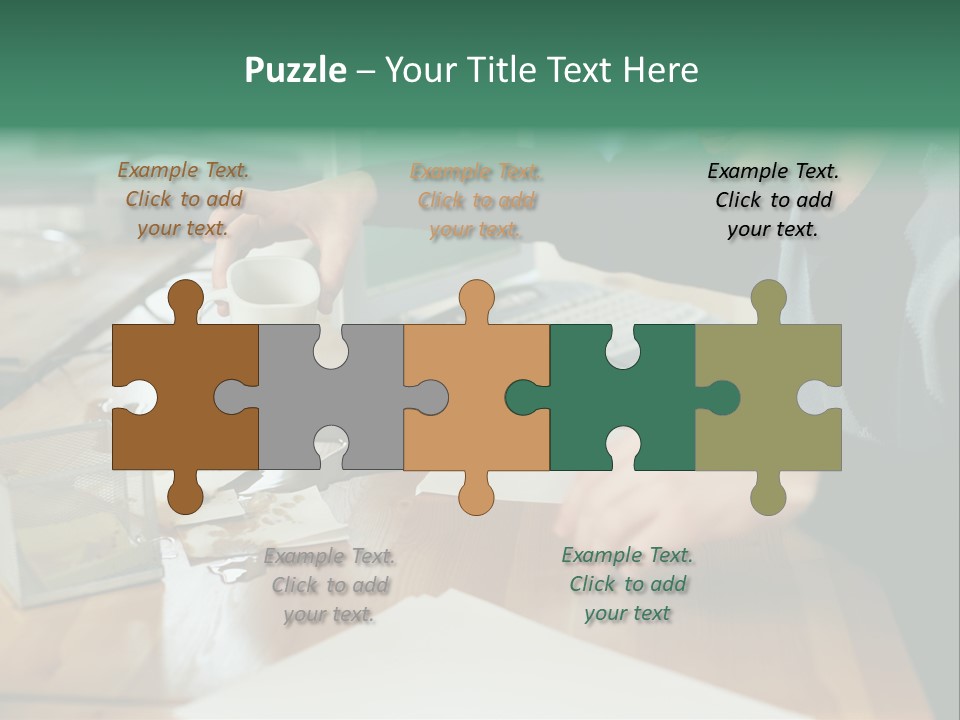 Man With Coffee Spilt On His Desk PowerPoint Template