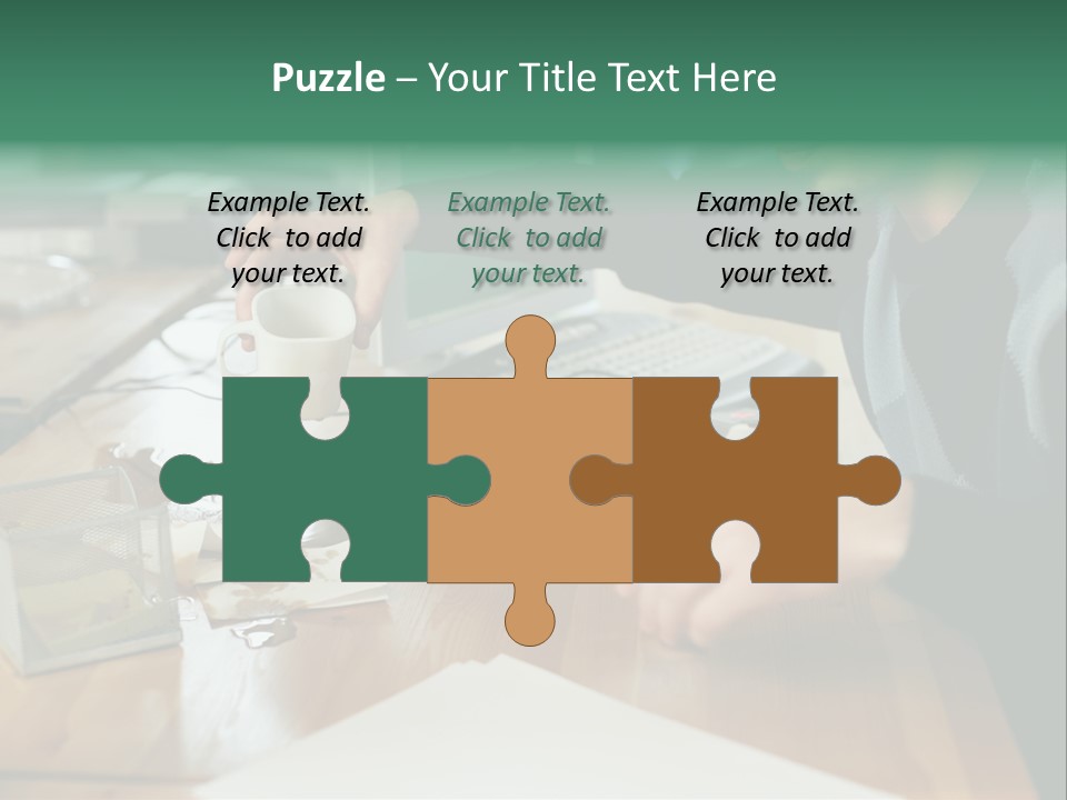 Man With Coffee Spilt On His Desk PowerPoint Template