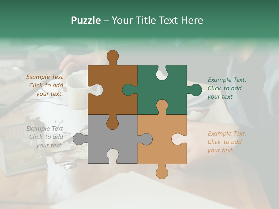 Man With Coffee Spilt On His Desk PowerPoint Template