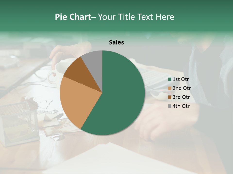 Man With Coffee Spilt On His Desk PowerPoint Template