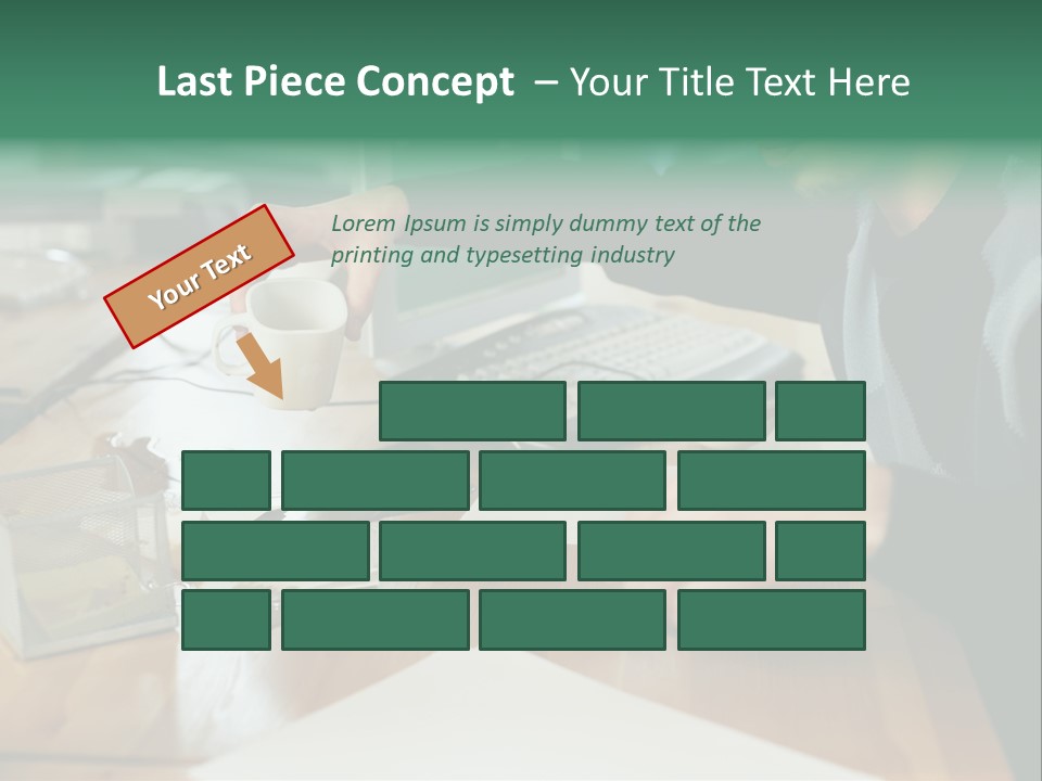 Man With Coffee Spilt On His Desk PowerPoint Template