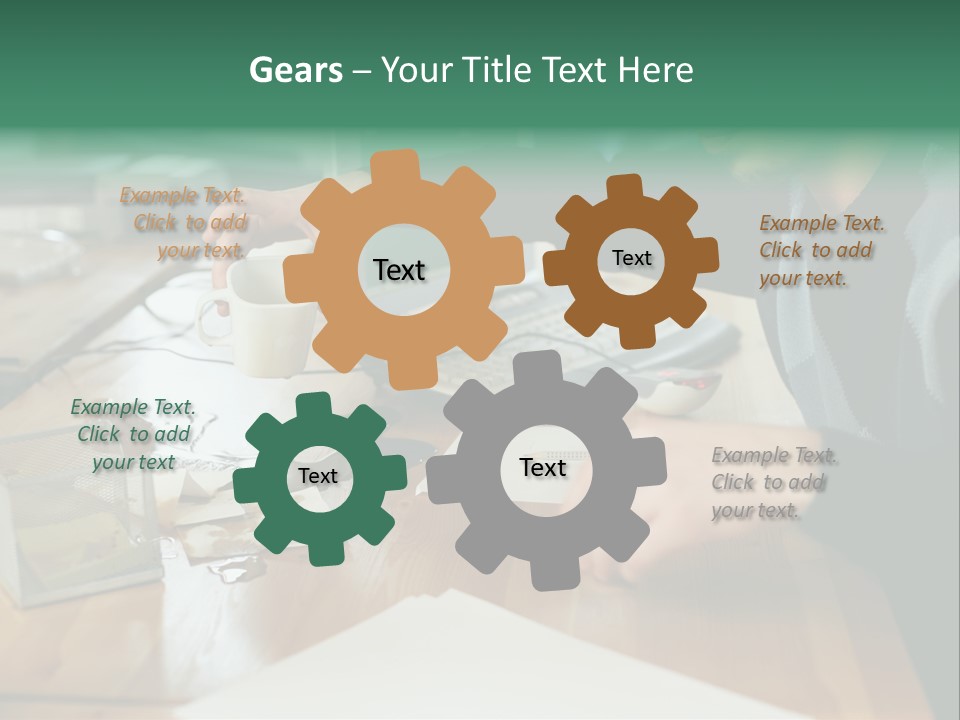 Man With Coffee Spilt On His Desk PowerPoint Template