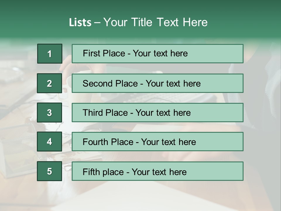 Man With Coffee Spilt On His Desk PowerPoint Template