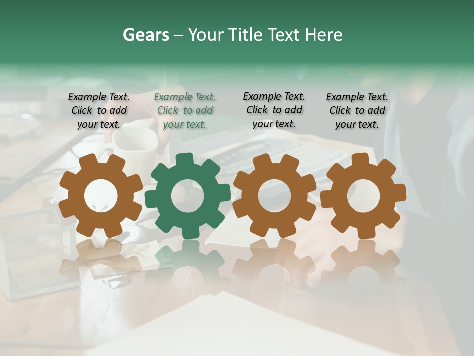 Man With Coffee Spilt On His Desk PowerPoint Template