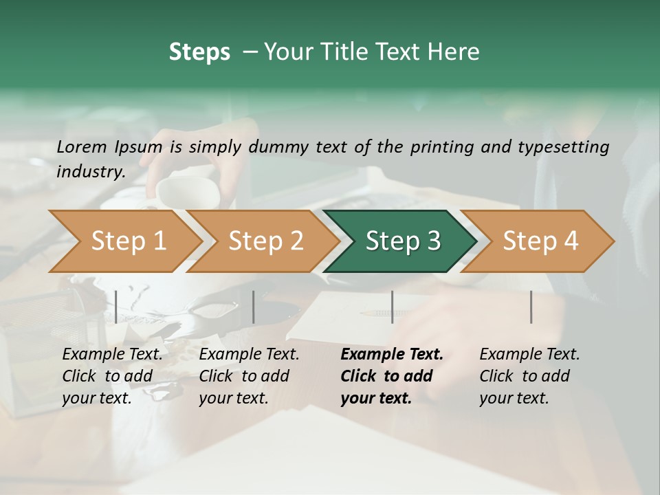Man With Coffee Spilt On His Desk PowerPoint Template