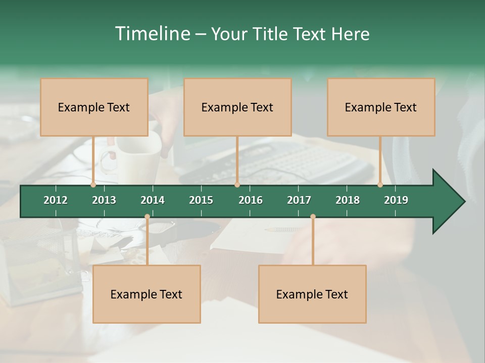Man With Coffee Spilt On His Desk PowerPoint Template