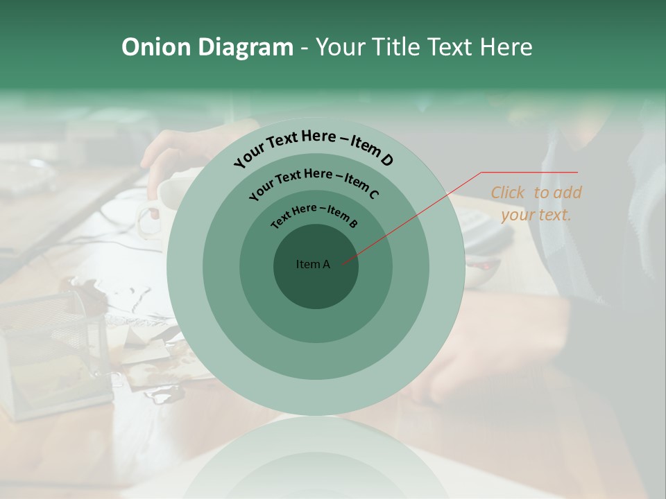 Man With Coffee Spilt On His Desk PowerPoint Template