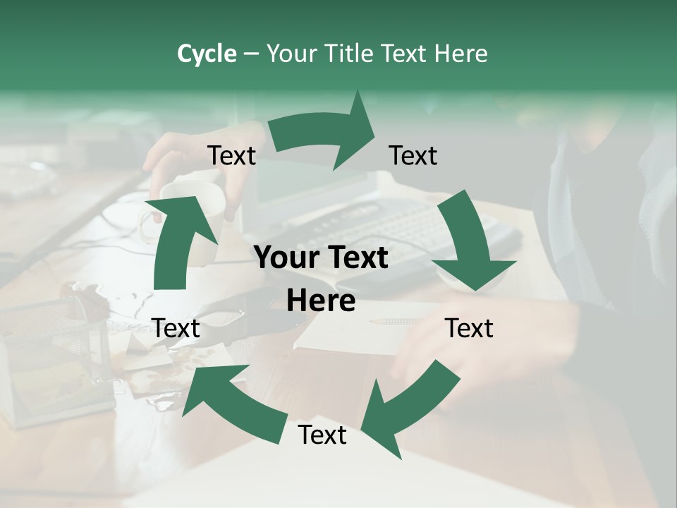 Man With Coffee Spilt On His Desk PowerPoint Template