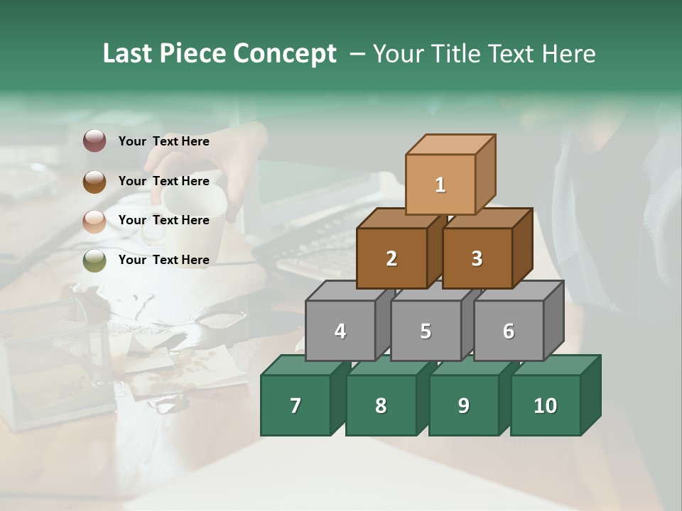 Man With Coffee Spilt On His Desk PowerPoint Template