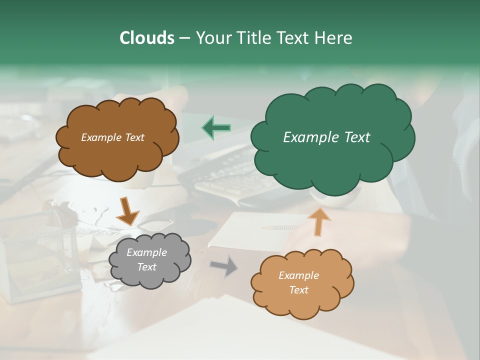Man With Coffee Spilt On His Desk PowerPoint Template