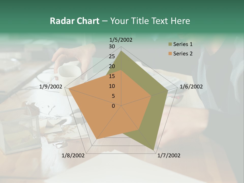 Man With Coffee Spilt On His Desk PowerPoint Template