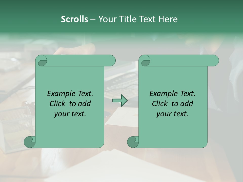 Man With Coffee Spilt On His Desk PowerPoint Template