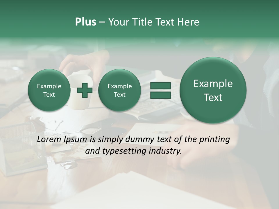 Man With Coffee Spilt On His Desk PowerPoint Template