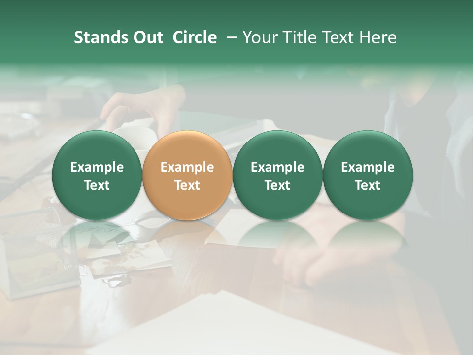 Man With Coffee Spilt On His Desk PowerPoint Template