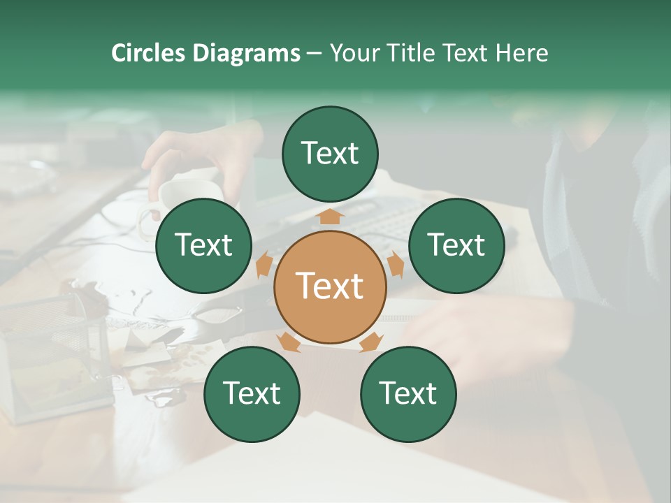 Man With Coffee Spilt On His Desk PowerPoint Template