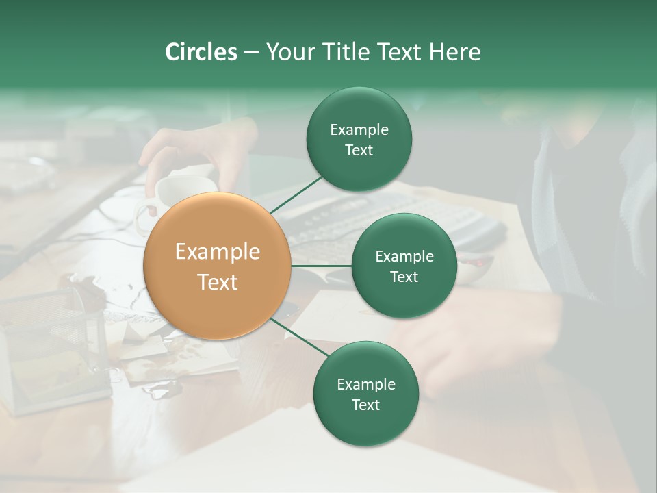 Man With Coffee Spilt On His Desk PowerPoint Template