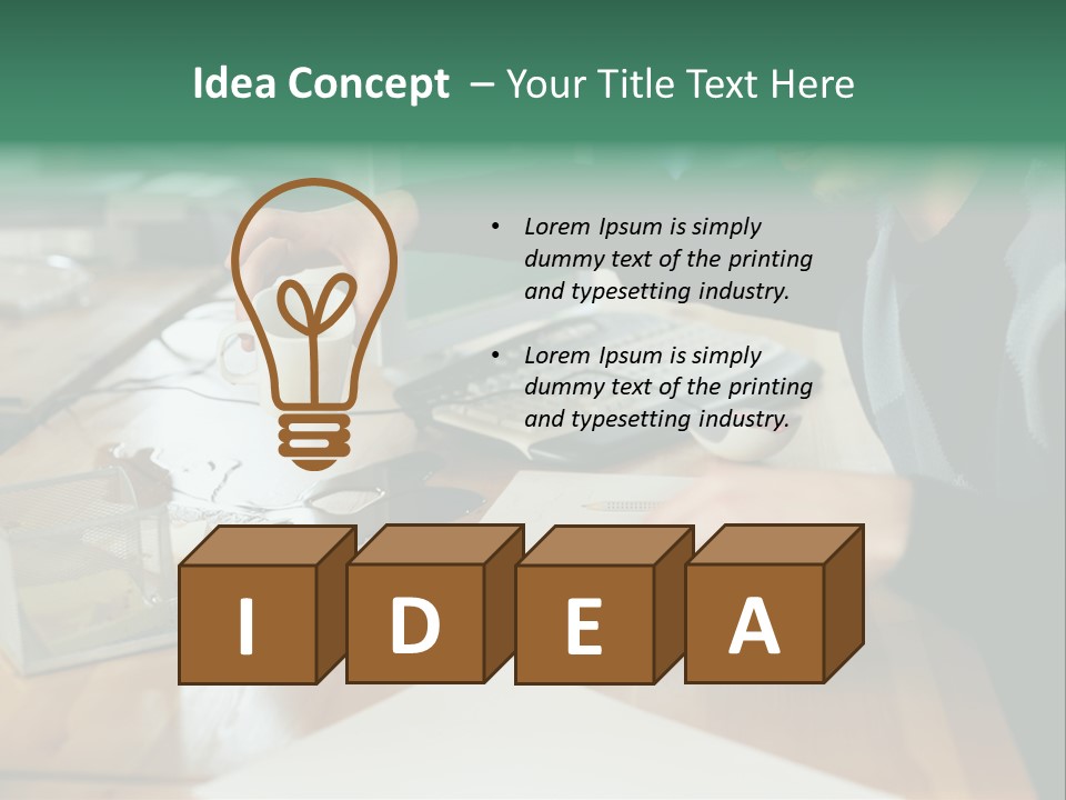 Man With Coffee Spilt On His Desk PowerPoint Template