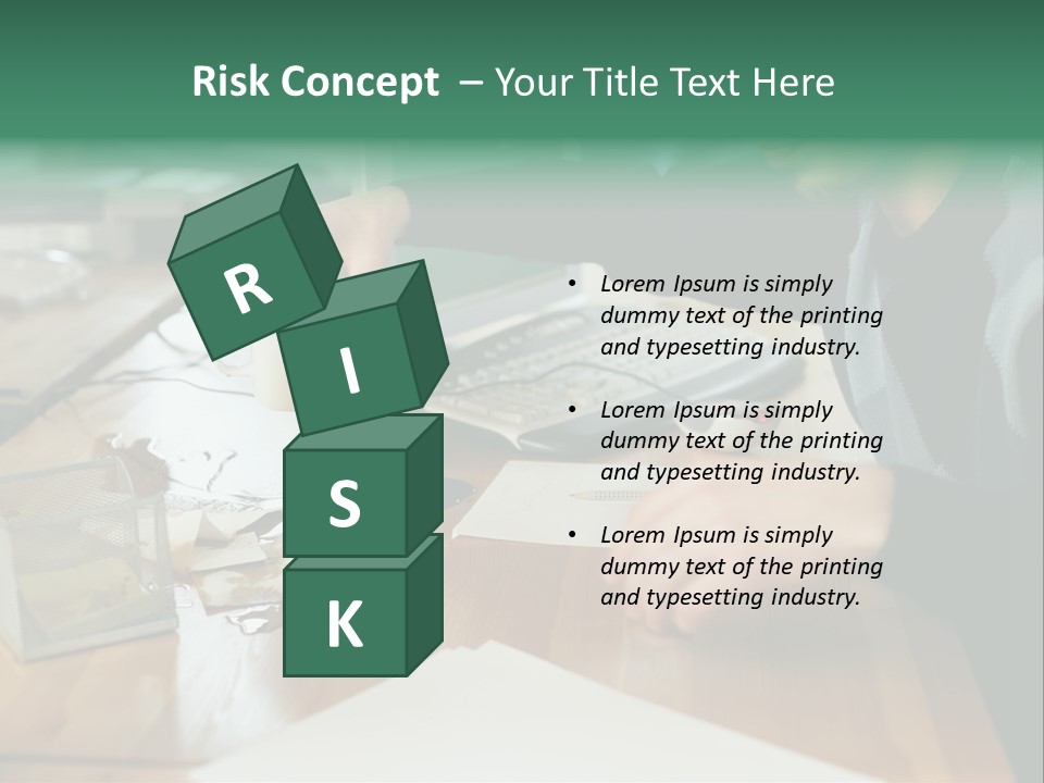 Man With Coffee Spilt On His Desk PowerPoint Template