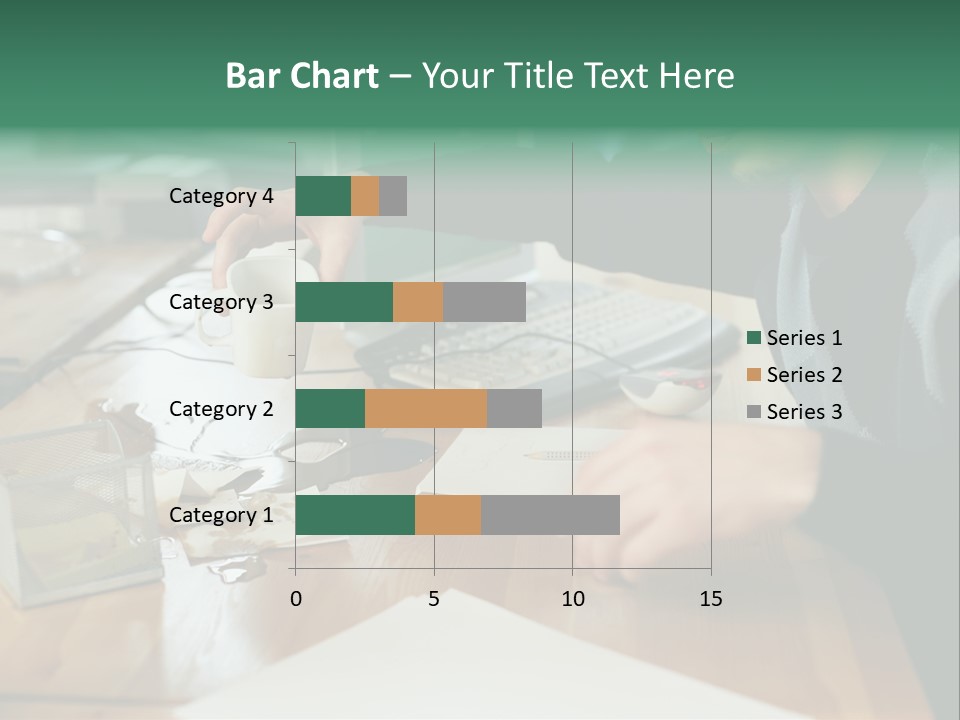Man With Coffee Spilt On His Desk PowerPoint Template