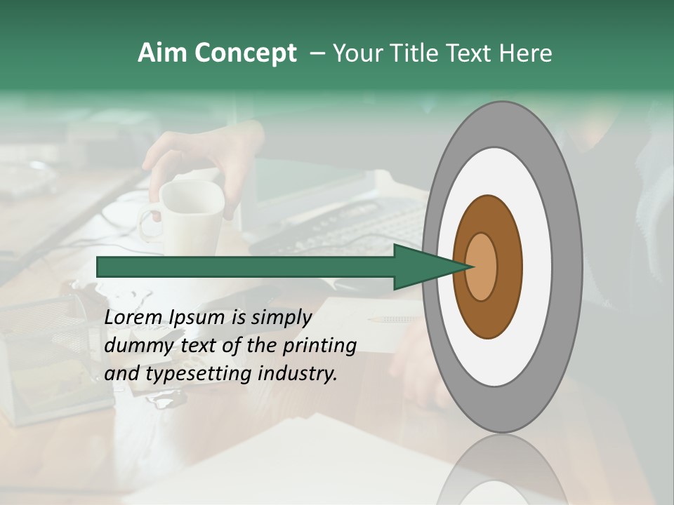 Man With Coffee Spilt On His Desk PowerPoint Template