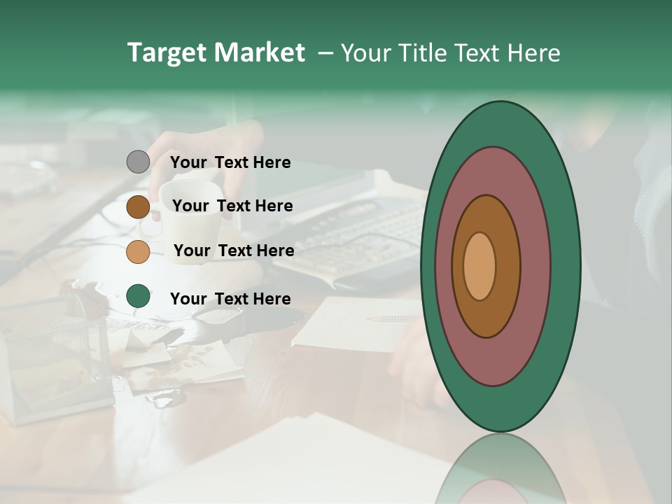 Man With Coffee Spilt On His Desk PowerPoint Template