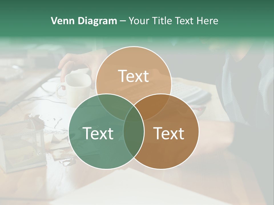 Man With Coffee Spilt On His Desk PowerPoint Template
