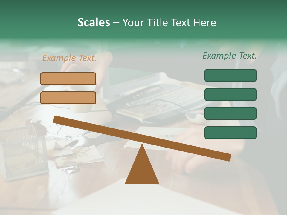Man With Coffee Spilt On His Desk PowerPoint Template