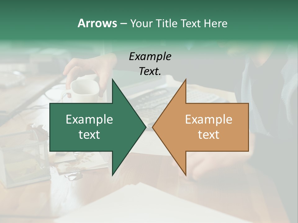 Man With Coffee Spilt On His Desk PowerPoint Template