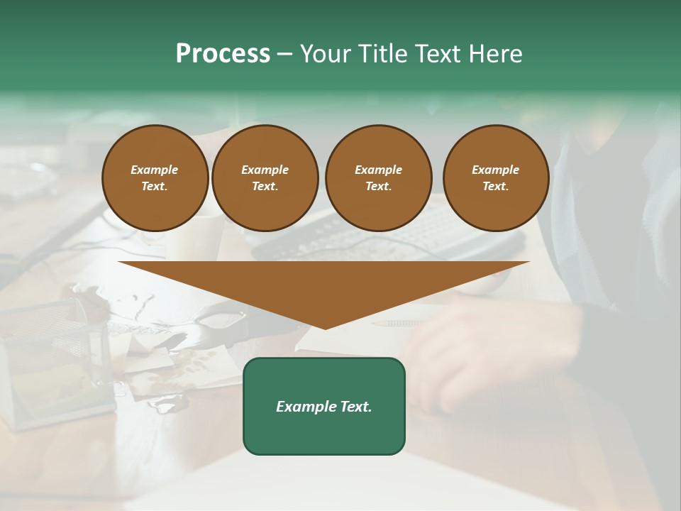 Man With Coffee Spilt On His Desk PowerPoint Template