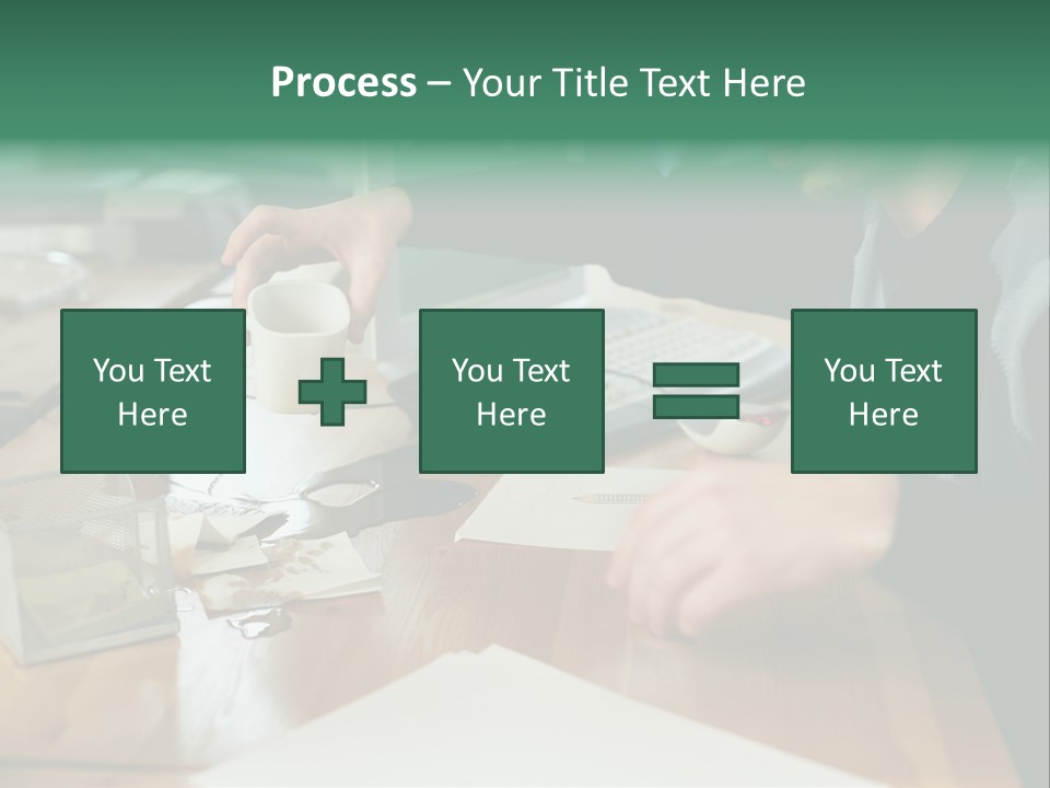 Man With Coffee Spilt On His Desk PowerPoint Template