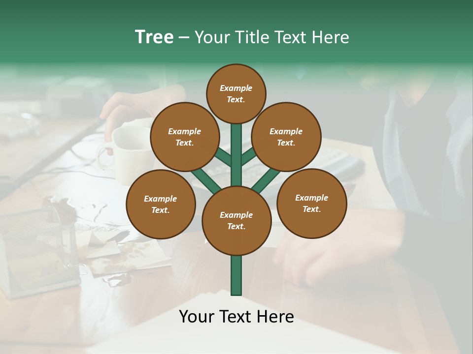 Man With Coffee Spilt On His Desk PowerPoint Template