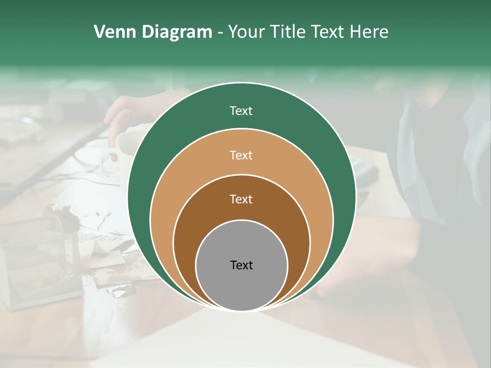 Man With Coffee Spilt On His Desk PowerPoint Template