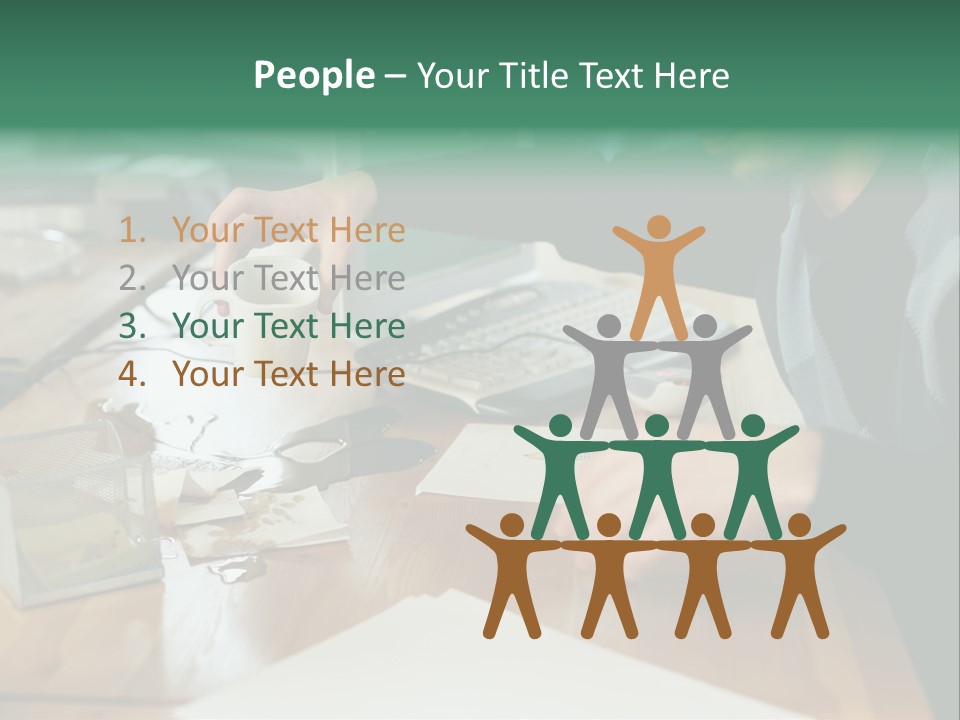 Man With Coffee Spilt On His Desk PowerPoint Template