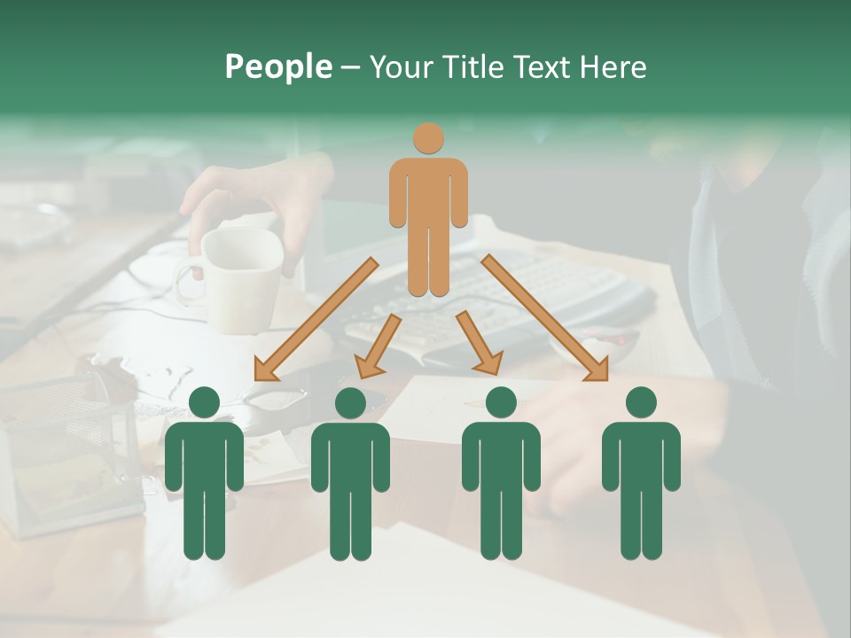 Man With Coffee Spilt On His Desk PowerPoint Template